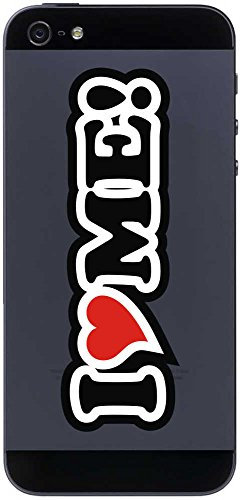 INDIGOS UG Telefon Aufkleber I Love ME! 70 mm - Telefonaufkleber - Handyaufkleber - Handyskin - Sticker fürs Handy - Smartphone Rückseite