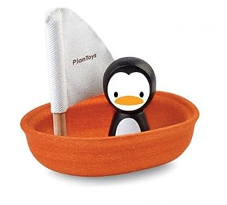 PlanToys 8854740057112 Sailing Boat-Penguin Toy, One Size