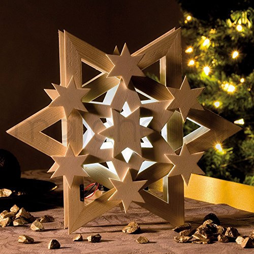 matches21 HOME & HOBBY LED Weihnachtsstern DIY Holz Bastelset für Kinder ab 9 Jahren Elektronik-Bausatz