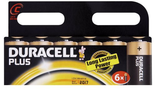 Duracell Plus - 1 confezione da 6 batterie alcaline C LR14/MN1400
