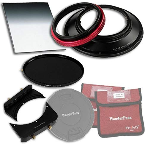 WonderPana 66 FreeArc Esenciales ND 0.6 BD - Adaptador de Filtros 145mm y 6.6x8.5, Tapa de Lente, 6.6x8.5 0.6 Filtro de Densidad Neutra Degradado de Borde Duro y ND16 145mm Filtro de Densidad Neutra para los Lentes 14mm Varios de Fotogramas Completos (es decir, Samyang, Rokinon, Vivitar, Bower, Pro-Optic, Bell & Howell)