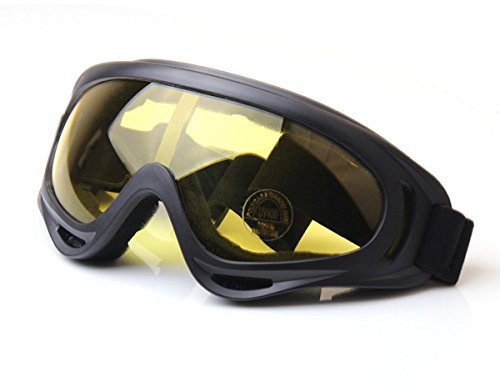 TININNA Winddicht Snowmobile Gletscherbrille Fahrrad Skibrille Schutzbrille Sportbrille Gelb EINWEG Verpackung