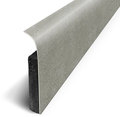 Sockelleisten, selbstklebend mit 3M-Klebeband, 120 x 70 cm, 5 Stück, silber, D180527D