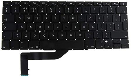 OLVINS Clavier anglais pour MacBook Pro Retina 15 A1398 Clavier britannique 2013 2014 2015 sans rétroéclairage