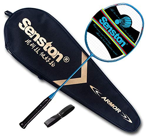 Senston N80 Ultraleicht Graphit Badmintonschläger Carbon-Fiber Badminton schläger mit Schlägertasche