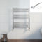 DuraTherm® 750 x 600mm Flat Straight Heated Towel Rail Radiator Dual Fuel Bathroom Warmer Wall Mounted Ladder Rad Chrome Thermostatic, 300W