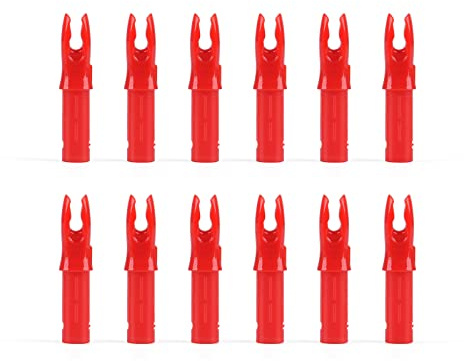 YLS 30 Pack Archery Arrow Nock ID 6.2mm/.244 Plastic Insert Arrow Nocks Tail for DIY Hunting Shooting Arrows