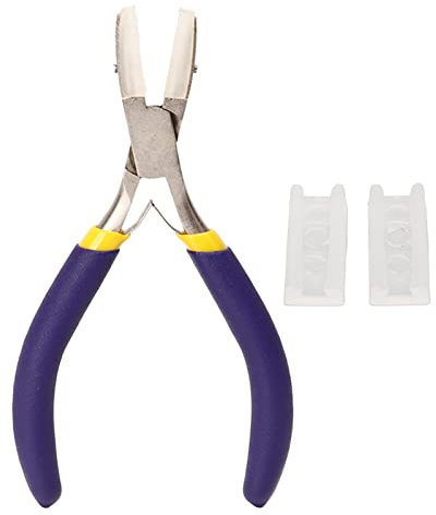 Pince à Bec Plat, Pince à Mâchoires en Nylon en Acier au Carbone avec Embouts de Rechange pour la Fabrication de Bijoux à Bricoler Soi-même