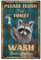 GLOBLELAND Cartel de hojalata de metal vintage divertido retro Please Flush The Toilet, decoración de pared de metal, cartel decorativo de chapa, póster de 8 x 12 pulgadas/20 x 30 cm para el hogar