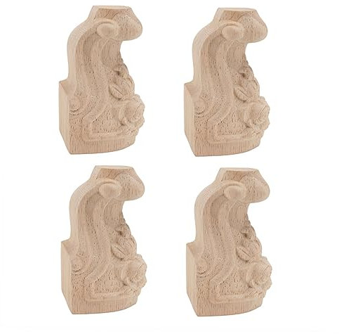 OSALADI 4pièces Support pour Meubles De Table Sculptés Forme De Rose Adaptés Aux Armoires Et Canapés