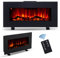 VONLUCE Electric Fireplace Heater Freestanding or Wall Mount 85cm Flame Effect Log Burner for Bedroom Living Room, 900W 1800W Log Display with Remote Thermostat Timer Colour and Brightness Settings