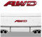 Ohleats AWD-Emblem-Aufkleber, 3D-Metall-Auto-Abzeichen-Aufkleber für Kofferraum, Heckklappe, Motorhaube, cooles Fahrzeug-Außenemblem, Dekoration, Aufkleber für SUV, LKW, universelles Autozubehör (rot)