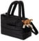 Hundetasche, Welpentasche - Tragetasche für kleinen und mittleren Hund, Katze - S - bis 5 kg, Tasche für unterwegs, Hundetrage mit Karabiner, Dog Carrier, Transporttasche, schwarz