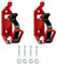 Shovel Mount for Roof Rack, Shovel and Axe Holder, Metal Rubber Clamps Mounting Kit for Truck Off Road Boat, Red