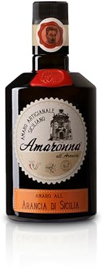 Amaronna – Amaro Artigianale all'Arancia di Sicilia, Ricetta Tradizionale, 500 ml – Amaro Tipico Siciliano, Made in Italy, Idea Regalo