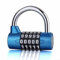 Cadenas à combinaison robuste à 5 chiffres pour casiers et armoires avec fonction de changement de code facile (bleu)