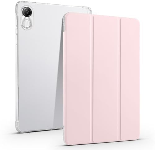 Clear Tablet Case Compatible with Huawei MatePad 11.5/Air 11.5 2023,TPU Slim Cover Auto Wake/Sleep Smart Lightweight Protective Case w/Pencil Holder Shockproof Cover.Pink