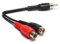RCA Mâle Cinch Fiche vers Double RCA Femelle Cinch Femelles Adaptateur 15 cm