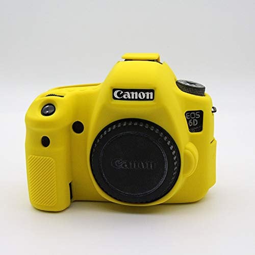 EOS 70D Case, Zakao Soft Silicone Bag Lightweight Slim Skin Rubber Protective Digital Camera Case Cover for Canon Eos 70D (Yellow)