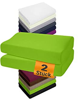 npluseins 2er Pack Spannbezüge Kissenbezüge für Gesundheitskissen 1450.2049, 1 Pack (2 Stück) - Spannbezüge 35-40 x 55-60 cm, apfelgrün