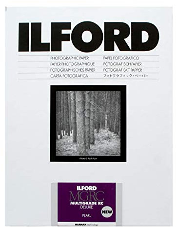 Ilford Multigrade V RC Deluxe Fotopapier, Perlglanz, 190 g/m², 20,3 x 25,4 cm, 50 Blatt