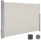 SONGMICS GSA204E01 - Estor Lateral de Aluminio Extensible 200 x 400 cm, protección Solar, Opaca, para balcón, terraza, jardín, Color Beige