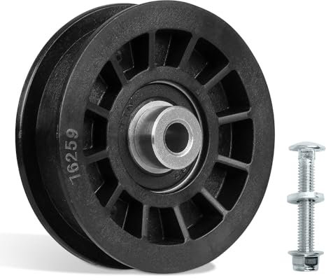 Fourtry Flache Spannrolle für Craftsman Aufsitzmäher – Flache Riemenscheibe passend für Husqvarna Ariens Poulan Craftsman YT4000 YS4500 Rasentraktor mit 106.7 cm 137.2 cm Deck