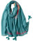FAIRYGATE Schal Grün Damen Schal Regenbogen Farben Viskose Polyester Bunt Mehrfärbig Weich Deckenschal Übergroßer Poncho mit Fransen 56018