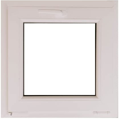 ECOPROF Kipp - Kellerfenster | Kunststoff Fenster | Gartenhaus Fenster | Maße: 50x60 cm (500x600 mm) | Farbe: Weiß | 70mm Profil