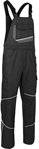KÜBLER Workwear | KÜBLER ICONIQ Arbeitslatzhose | schwarz/anthrazit | Größe 40
