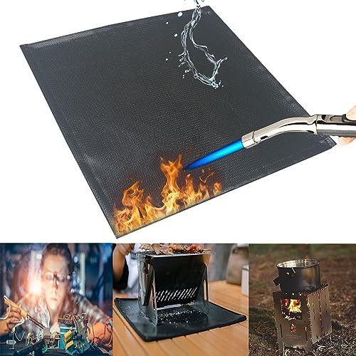 RHBHY Feuerfeste Unterlage Hitzeschutzmatte Feuerschutzmatte 30x30 cm Feuerfeste Matte Hitzebeständig Bis zu 900 °C ideal als Brandschutzmatte, Unterlage Kaffeemaschine Küche Arbeitsplatte (30 * 30)