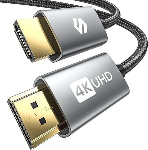 Silkland Câble HDMI 4K 30 cm 2K @ 144 Hz avec ARC HDR 3D UHD Ethernet, câble HDMI 2.0 4K @ 60 Hz 18 Gbps haute vitesse, câble HDMI court pour PS5/4, barre de son, Blu-Ray, ordinateur portable, TV,