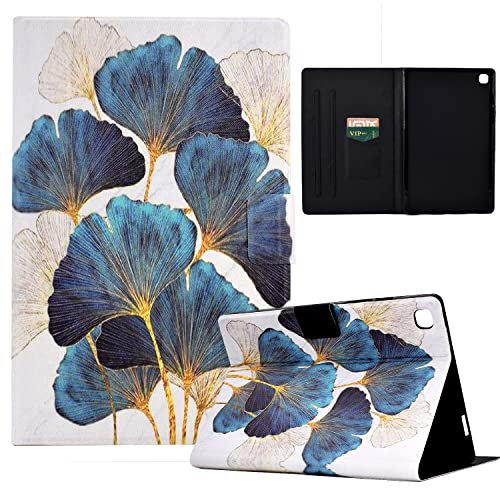 LSPCASA Housse Protection pour iPad 10.2 / iPad 9th Gen / 8th Gen / 7th Gen Etui iPad 9eme Generation avec Fentes pour Cartes Coque iPad 9eme Generation Feuille