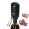 Aeratore per Vino con Decanter Elettrico, Versatore Elettrico Vino, Dispenser Vino Automatico con Due Tubi di Collegamento in Silicone, Nero