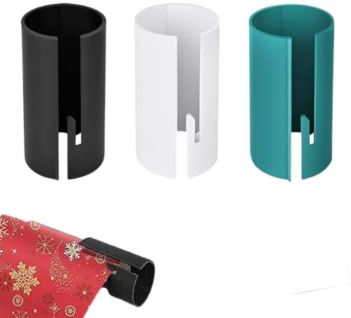 Paper Cutter, 3 Pcs Gift Wrapping Paper Cutter Roll Wrap Paper Trimmer Cutter, Simple Fast Safe Paper Roll Cutter, Wrap Wrapping Paper Clamps Birthday Christmas Gifts Paper Cutter