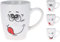 6-tlg. Set Lustige Tassen mit Gesicht 300 ml- Kaffeetassen witzig - Kaffeebecher lustig - Kaffebecher mit Gesicht - Tassen für Kinder - Witzige Tassen mit Gesicht - Becher