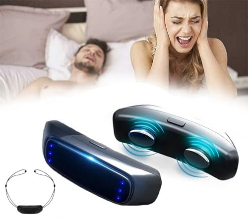 Dispositif Anti-ronflement Électrique, Détection Intelligente du Son Dispositif De Ronflement pour Améliore la Qualité du Sommeil et Soulage la Fatigue, Confortable à Porter