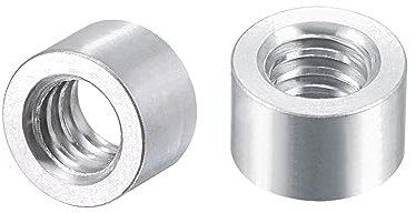 QUARKZMAN Dado a Treppiede - 1/4-20 x 9mm x 6mm Dado a Mano in Lega di Alluminio per Treppiede Fotocamera Pass Hole Nut Argento 2pz