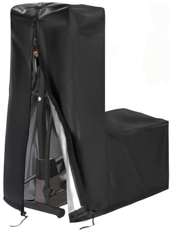 Crosstrainer Abdeckung, 420D Oxford Tuch Heimtrainer Wasserdicht staubdichte Vollständige Vollschutzplane Fahrrad Schutzhülle mit Kordelzug, Aussen Fitnessstudio Elliptical (87 * 51 * 153CM,Black)