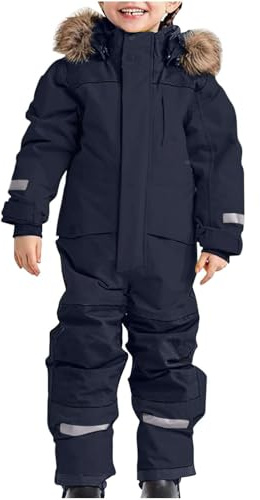 Barn Vattentät Varm Heltäckande Vinteroverall Utomhus Vinteroverall Småbarn Baby Pojkar Flickor Skidoverall