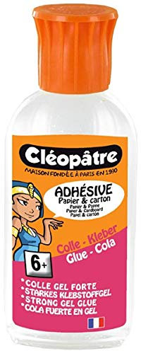 Cléopâtre -Colle Adhésive - Flacon de Colle transparente forte avec Embout détendeur format de 60 g