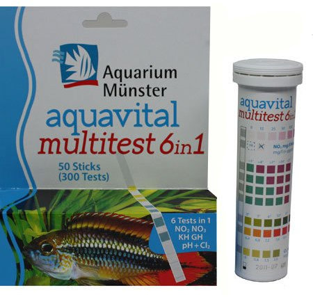 Aquarium Münster aquavital multitest 6in1, 50 Teststrips