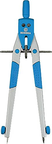 Ecobra 375454 Geometrie-Zirkel Modern Art silber/hellblau
