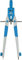 Ecobra 375454 Geometrie-Zirkel Modern Art silber/hellblau