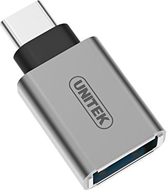 UNITEK Adapter von USB Type A auf USB Type C / Hot Swap und Plug & Play / Konverter aus Aluminium, Grau / für Apple, PC, Notebook, Samsung Galaxy, Huawei, Xiaomi / Y-A025CGY