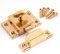 Brass 55mm Sprung Turn Latch - Desk/Cabinet/Cupboard Door Lock