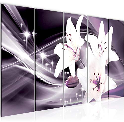 Runa Art Cuadro Flores Lirios Impresión de arte Cuadro in Lienzo no Tejido Sala Dormitorio 204956a