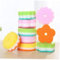 Schwamm 5-teiliges Scrub Pads Blumen-Form-schwammbürste Geschirr Glas-wäsche-Teller Schwamm Küche Weihnachten Reinigungswerkzeug Zufällige Farbe