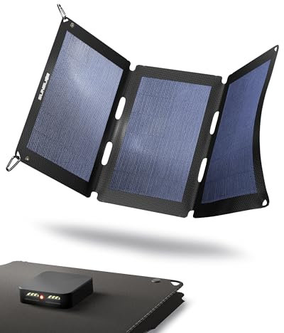 Chargeur solaire Sunslice Fusion FLEX 18W avec 2 ports USB et technologie CIGS, flexible, pliable et résistant à l'eau pour une recharge rapide des smartphones, tablettes et plus