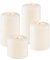 Sin! 4er Set Teelichthalter Classic warmweiß - ∅ 8 cm - Höhen 9/12/15/18 cm, Dauerkerze mit Teelicht in Kerzenform - Teelichtkerze in Kerzenoptik - Kunststoffkerze mit Teelichteinsatz.